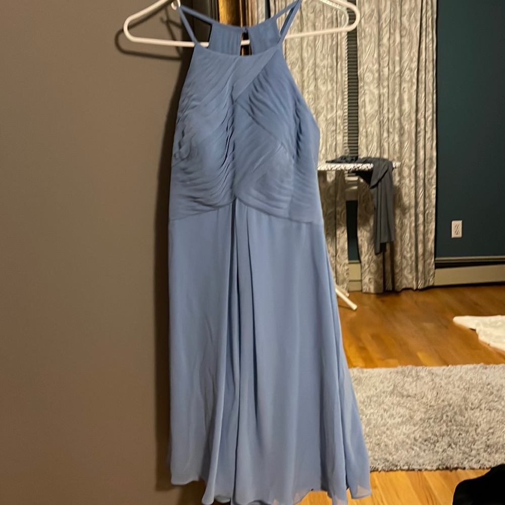 Dusty blue prom/bridesmaid dress